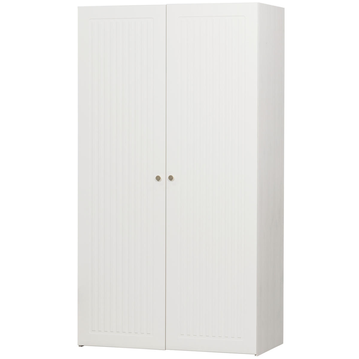 DREHTÜRENSCHRANK 110/210/55 cm,  in Weiß, 2-türig  - Weiß, Basics, Holz (110/210/55cm) - MID.YOU