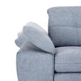 ECKSOFA  in Webstoff Blaugrau Rücken echt, Kopfteilverstellung  265/180 cm  - Blaugrau/Schwarz, Design, Textil/Metall (265/180cm) - Carryhome