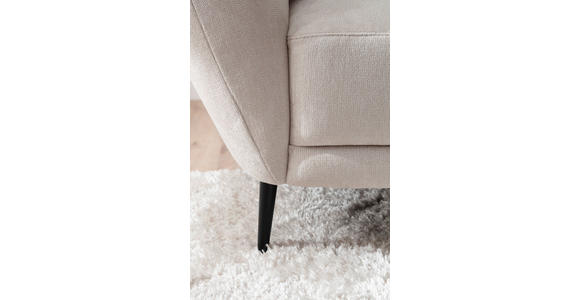 RÉCAMIERE Naturfarben Chenille Zierkissen, Rücken echt  - Schwarz/Naturfarben, KONVENTIONELL, Textil/Metall (224/70/97cm) - Hom`in