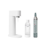 WASSERSPRUDLER WOODY WHITE  - Weiß, Basics, Naturmaterialien (24.5/13/41cm) - mysoda
