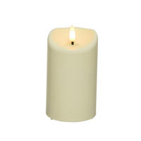 LED-KERZE 7,5/12,5 cm  - Creme, Basics, Kunststoff (7,5/12,5cm)