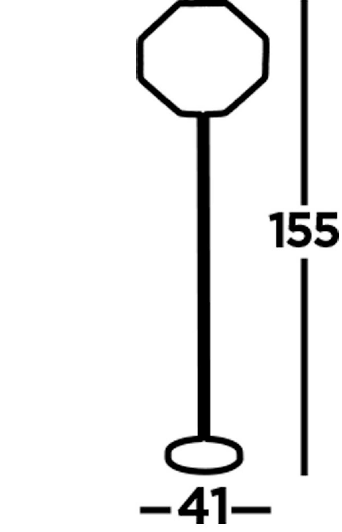 STOJEČA SVETILKA  Wicker      41/155 cm       - črna, Basics, kovina/tekstil (41/155cm)