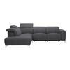 ECKSOFA Dunkelgrau Flachgewebe  - Dunkelgrau, Design, Textil/Metall (238/290cm) - Pure Home Lifestyle