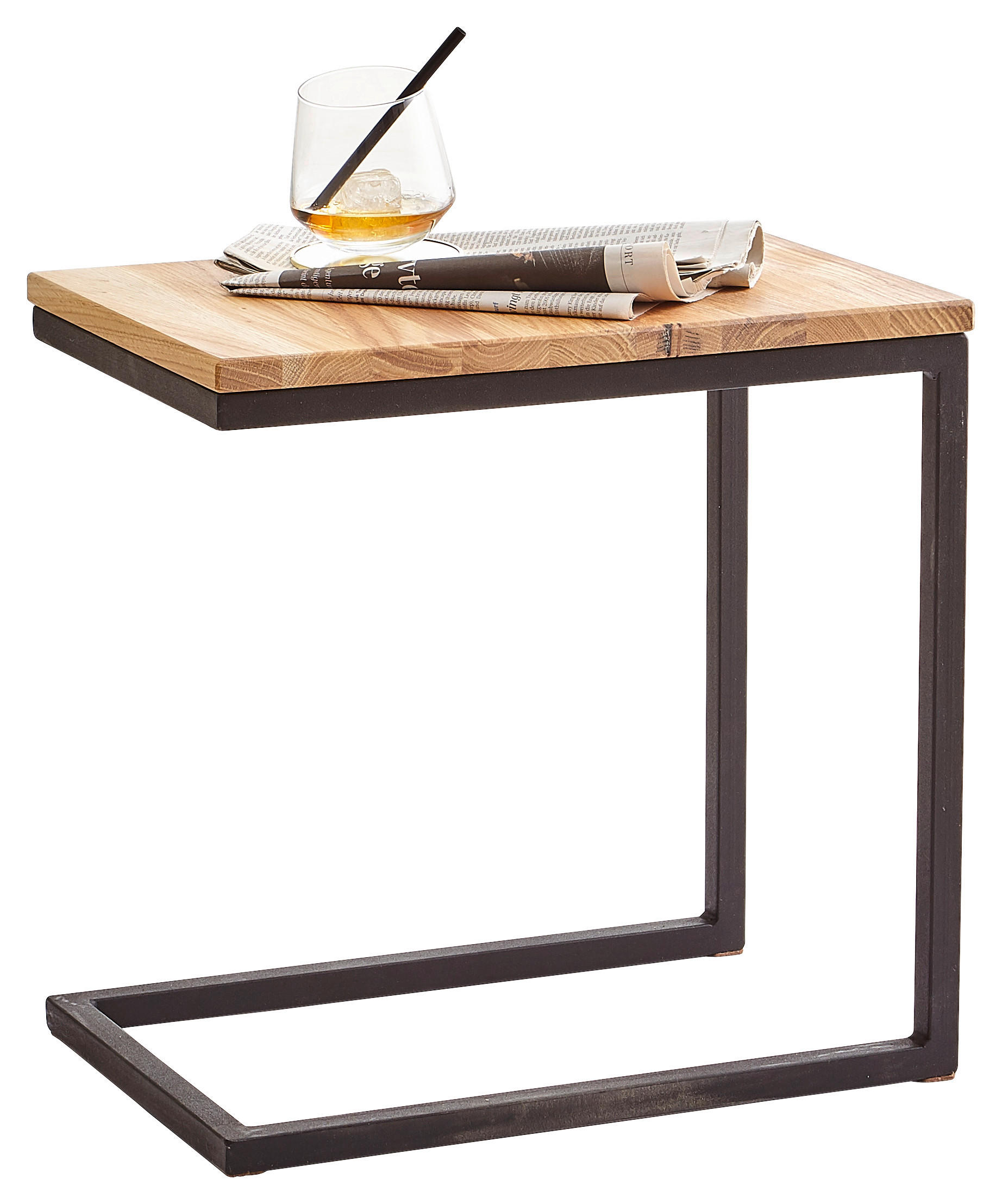 Beistelltisch in Holz, Metall 30/45/45 cm