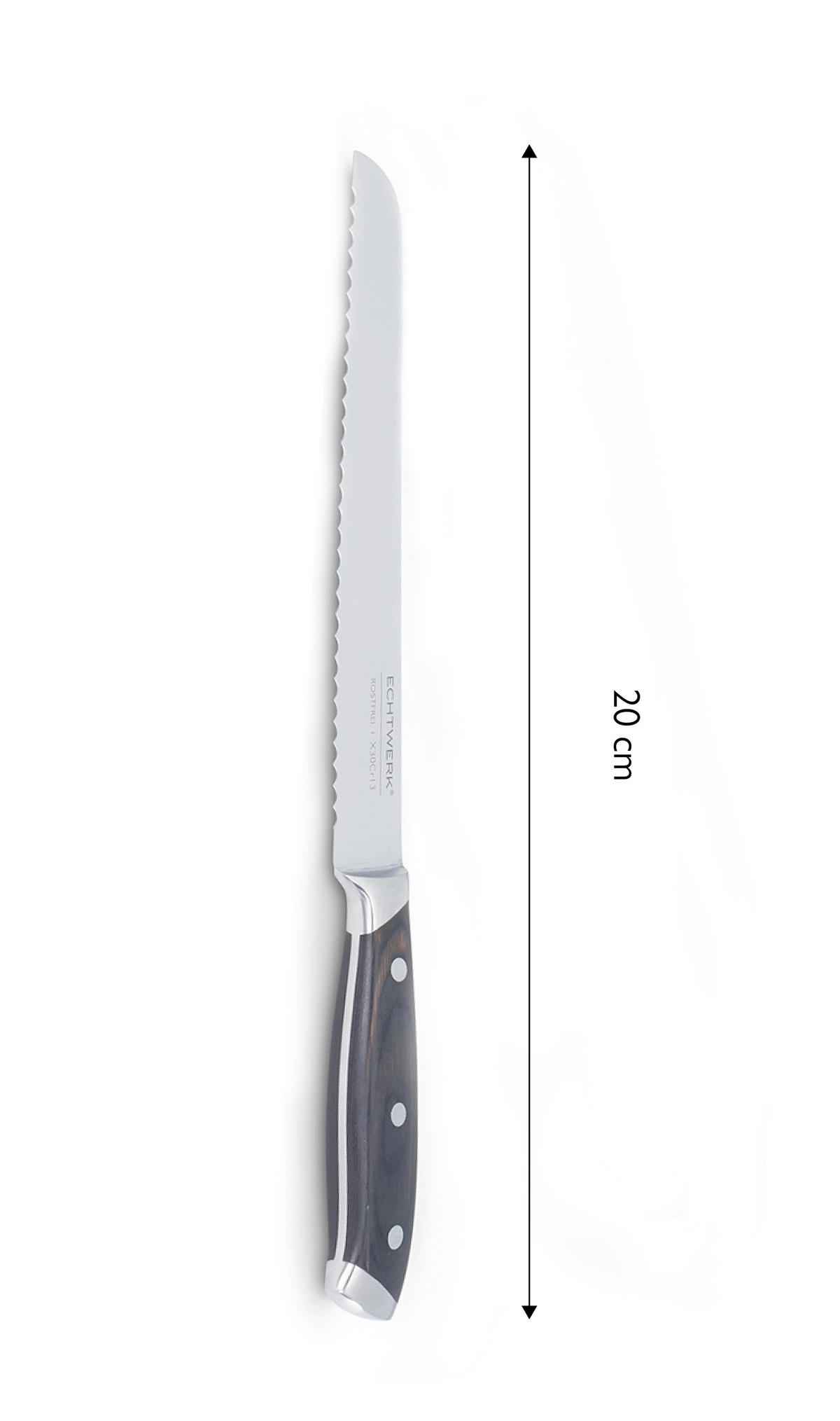 KÉSKÉSZLET 6 részes  - nemesacélszínű/barna, Basics, fém (24,5/9,5/36,4cm) - Echtwerk