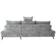 ECKSOFA in Webstoff Grau  - Schwarz/Grau, KONVENTIONELL, Textil/Metall (293/183cm) - Carryhome