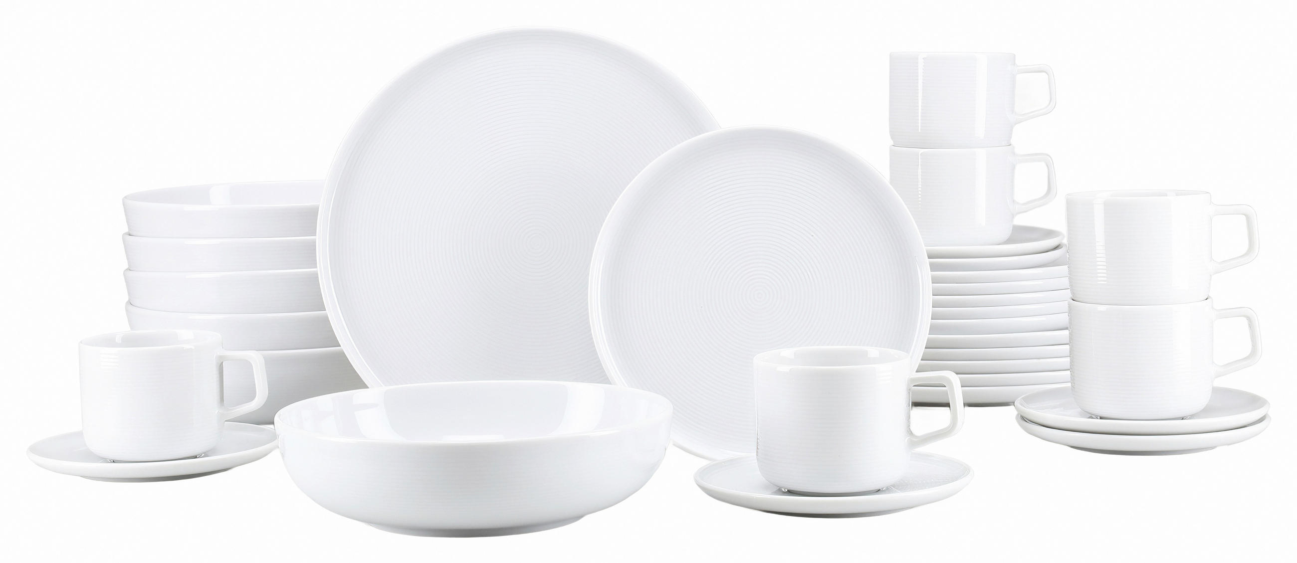 KOMBISERVICE Weiß Session White 30-teilig 6 Personen  - Weiß, Basics, Keramik - Creatable