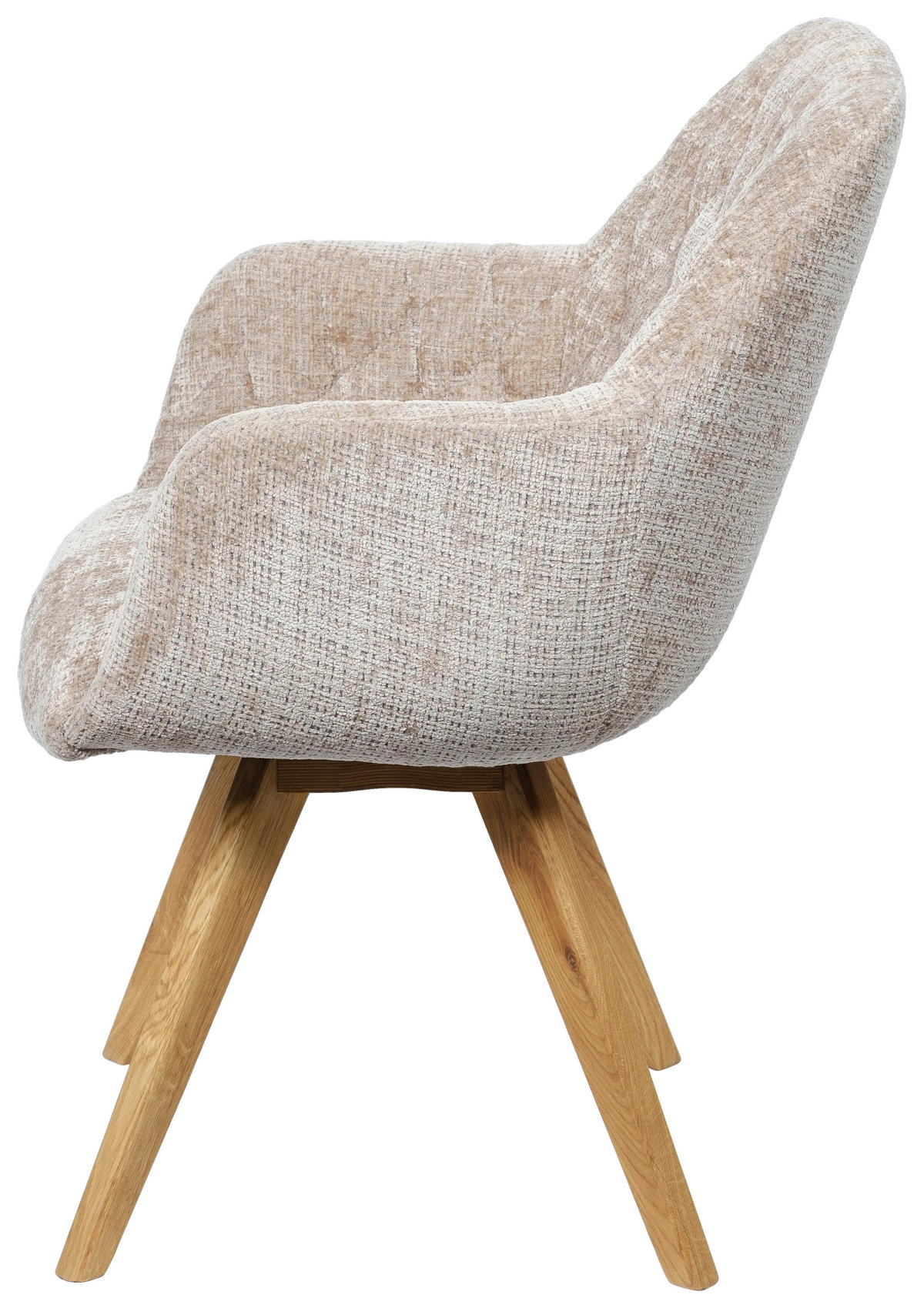 ARMLEHNSTUHL in Holz, Textil Beige  - Beige/Naturfarben, KONVENTIONELL, Holz/Textil (59/85/65cm) - Linea Natura