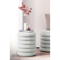 HOCKER in Textil Weiß  - Weiß, MODERN, Textil (38/45/38cm) - Livetastic