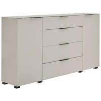 SIDEBOARD  180/99,7/42 cm 4 Schublade(n)  - Kaschmir/Schwarz, Design, Glas/Holzwerkstoff (180/99,7/42cm) - Novel