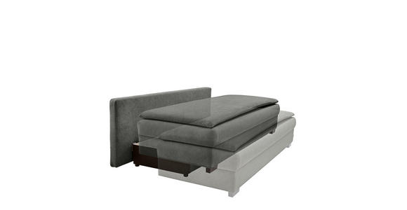 SCHLAFSOFA in Webstoff Grau  - Schwarz/Grau, KONVENTIONELL, Kunststoff/Textil (207/94cm) - Venda