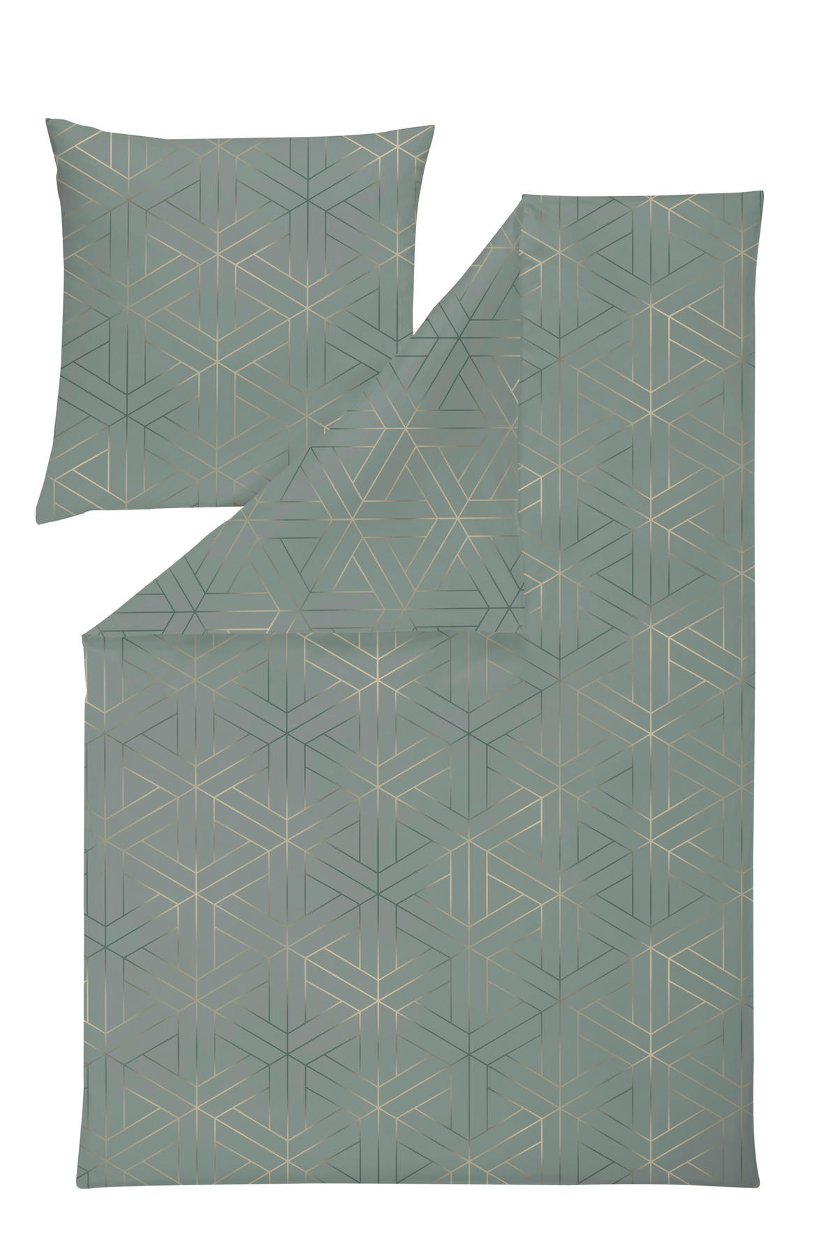 BETTWÄSCHE Atelier Makosatin 155/200 cm  - Mintgrün, Design, Textil (155/200cm) - Estella