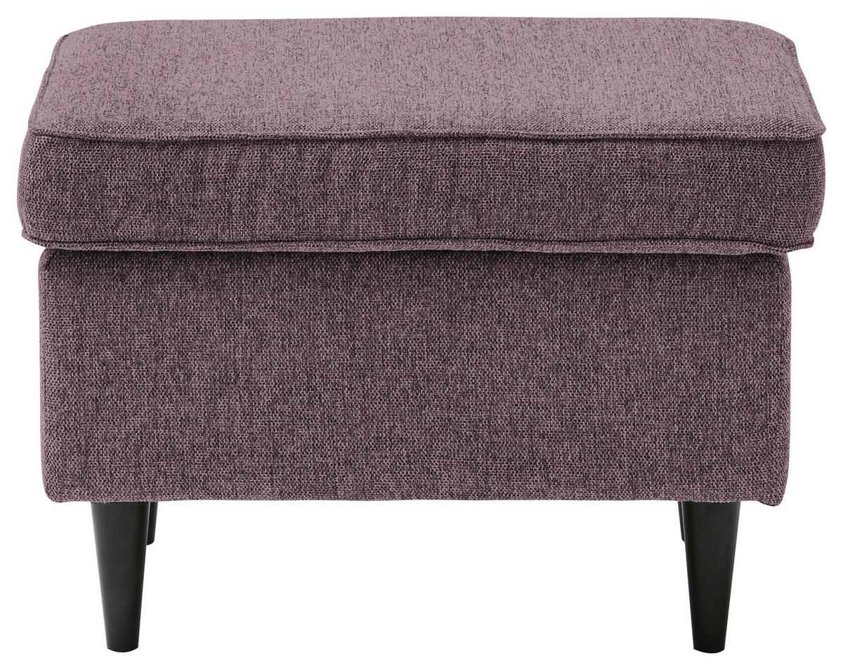 TABURET, textil, kompozitní dřevo, 63/43/42 cm - černá/lilková, Basics, kompozitní dřevo/textil (63/43/42cm) - MID.YOU