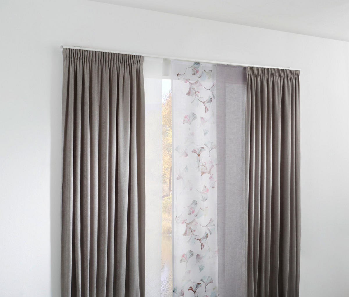 FLÄCHENVORHANGSCHIENE  160 cm  - Weiß, Design, Metall (160cm) - Homeware