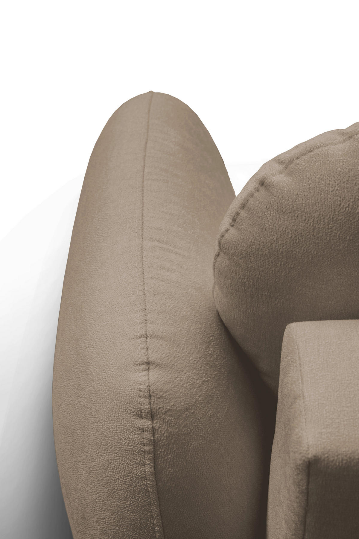 ECKSOFA VELU Beige Chenille  - Beige/Schwarz, Design, Textil (175cm) - MID.YOU