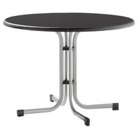 GARTENTISCH 100/100/72 cm Holzwerkstoff rund  - Graphitfarben, MODERN, Holzwerkstoff/Metall (100/100/72cm) - Sieger