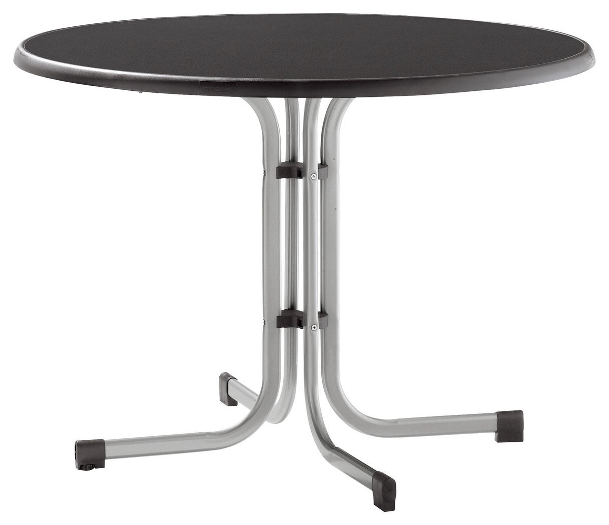 GARTENTISCH 100/100/72 cm Holzwerkstoff rund  - Graphitfarben, MODERN, Holzwerkstoff/Metall (100/100/72cm) - Sieger