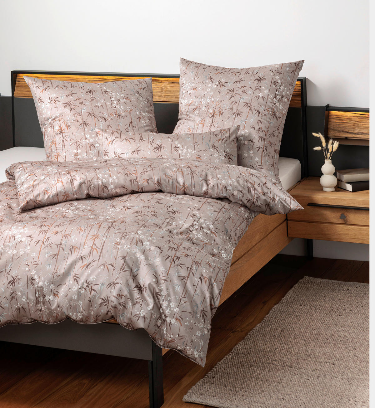 WENDEBETTWÄSCHE 135/200 cm  - Mokka, Design, Textil (135/200cm) - Janine