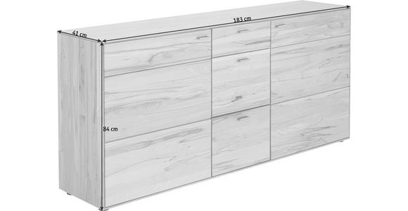 SIDEBOARD 183/84/41 cm - Edelstahlfarben/Buchefarben, Natur, Holz/Kunststoff (183/84/41cm) - Valnatura