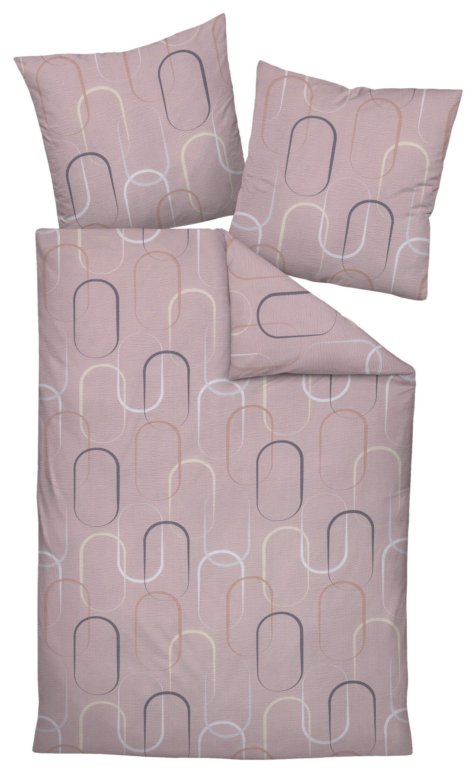 BETTWÄSCHE Seersucker 135/200 cm  - Taupe, Design, Textil (135/200cm) - Janine