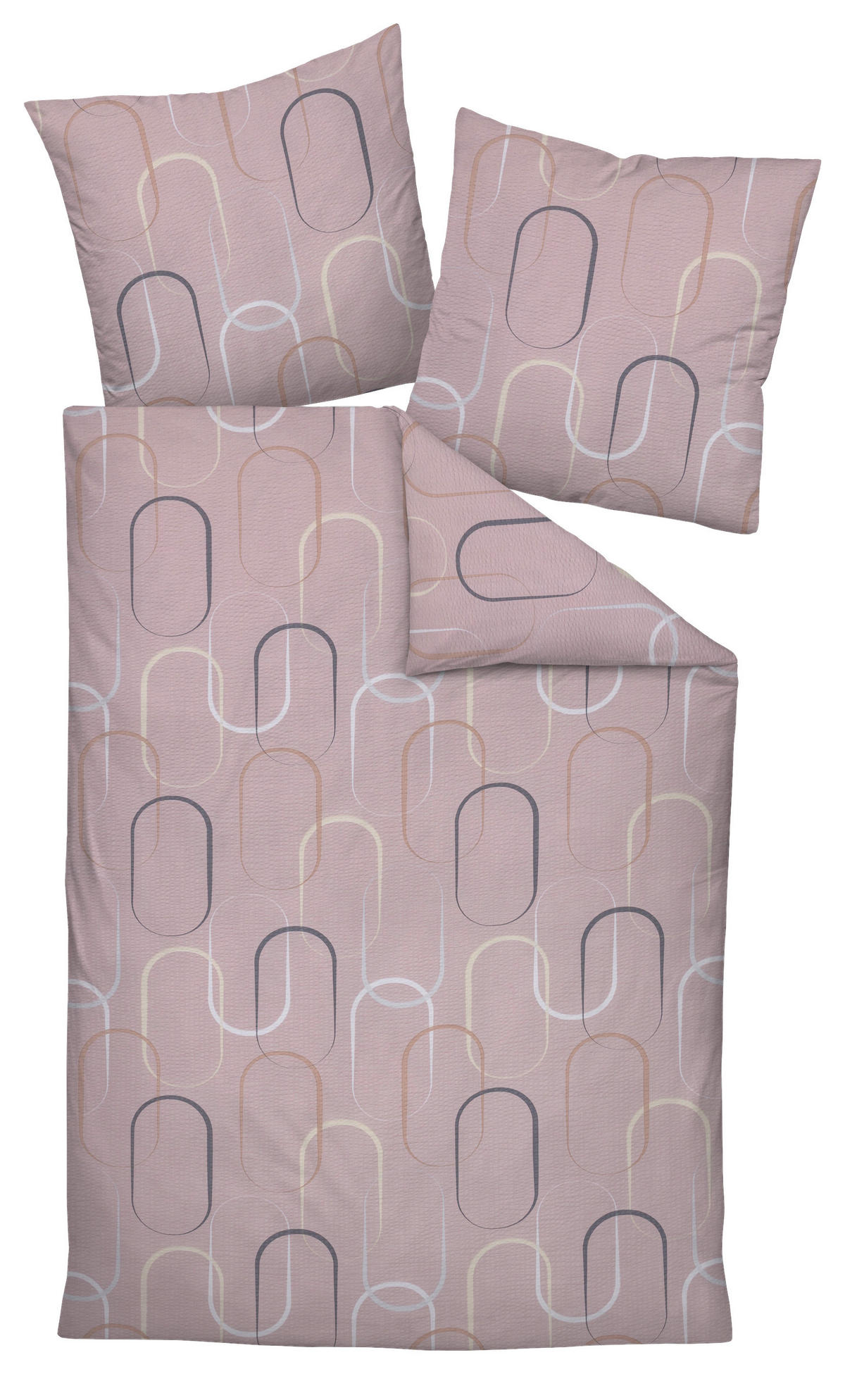 BETTWÄSCHE Seersucker 135/200 cm  - Taupe, Design, Textil (135/200cm) - Janine