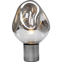 TISCHLEUCHTE - Grau, MODERN, Glas/Metall (25/38/25cm) - Kare-Design