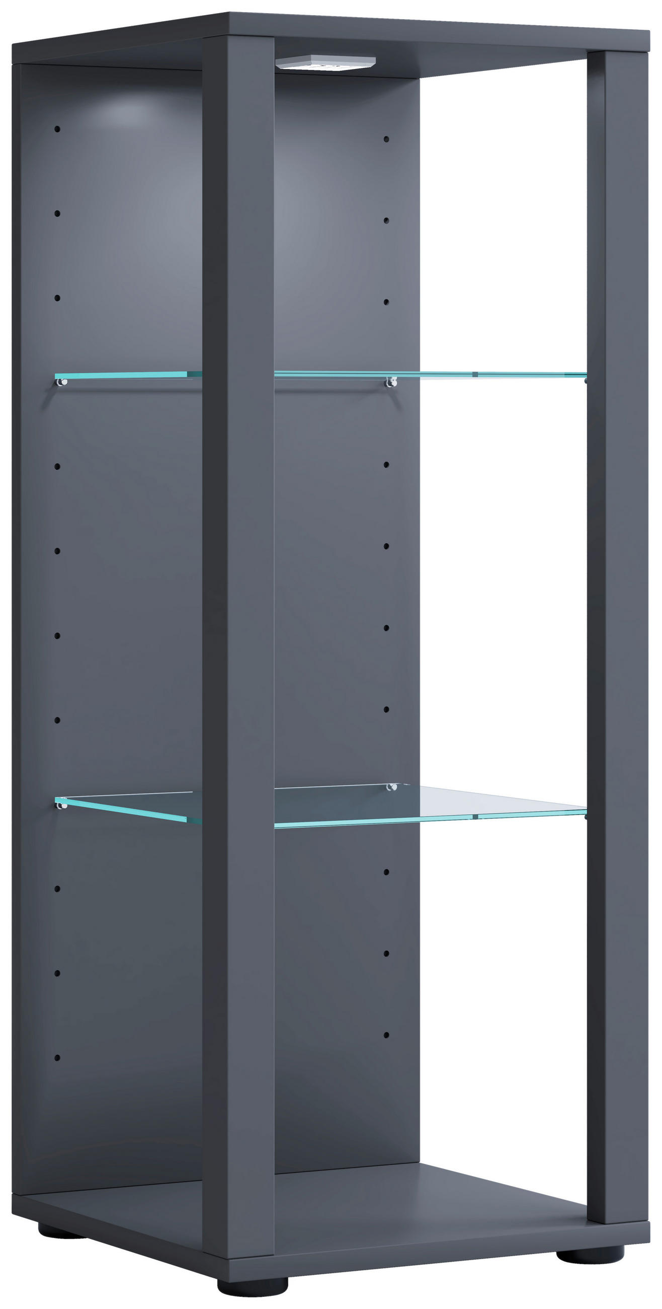 VITRINE  in Anthrazit  - Anthrazit, MODERN, Glas/Holzwerkstoff (35/90/35cm) - MID.YOU