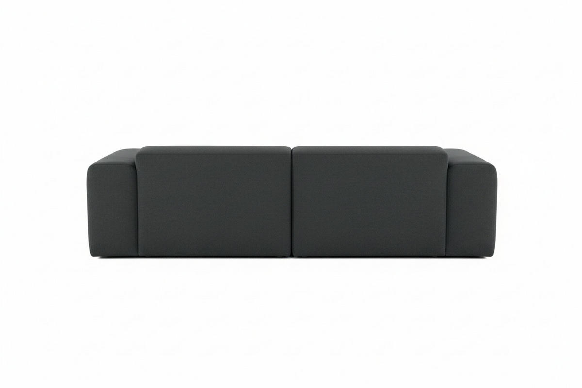 3-SITZER-SOFA Struktur Anthrazit  - Anthrazit/Schwarz, Design, Kunststoff/Textil (266/76/116cm) - MID.YOU