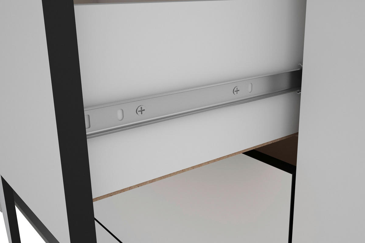 SIDEBOARD  in 160/84/40 cm  - Schwarz/Weiß, Design, Holzwerkstoff (160/84/40cm) - MID.YOU