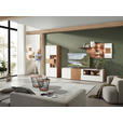 WOHNWAND  in Weiß, Eichefarben  271/196/49 cm  - Eichefarben/Anthrazit, Design, Glas/Holz (271/196/49cm) - Valnatura