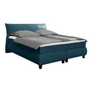 BOXSPRINGBETT 200 cm x 200 cm in Textil Petrol - Petrol/Schwarz, Design, Holz/Textil (200/200cm) - Tom Tailor