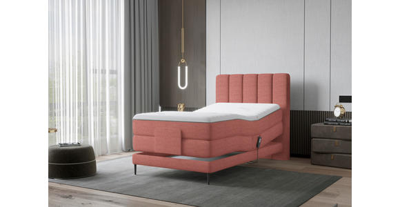 BOXSPRINGBETT 100/200 cm  in Rosa  - Schwarz/Rosa, Natur, Textil/Metall (100/200cm) - Esposa