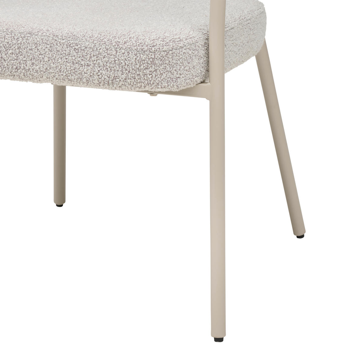 ARMLEHNSTUHL   Webstoff  - Creme/Grau, MODERN, Textil/Metall (60/75/55cm) - MID.YOU