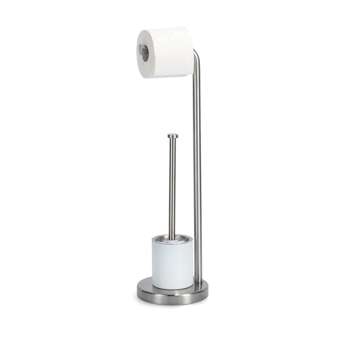 WC-BÜRSTENKOMBINATION - Silberfarben, Basics, Kunststoff/Metall (17/17/60cm) - Zeller Present