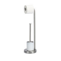 WC-BÜRSTENKOMBINATION - Silberfarben, Basics, Kunststoff/Metall (17/17/60cm) - Zeller Present