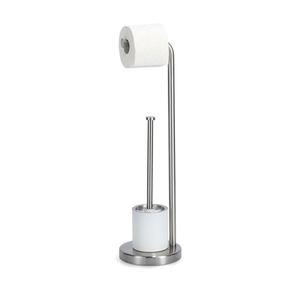WC-BÜRSTENKOMBINATION - Silberfarben, Basics, Kunststoff/Metall (17/17/60cm) - Zeller Present