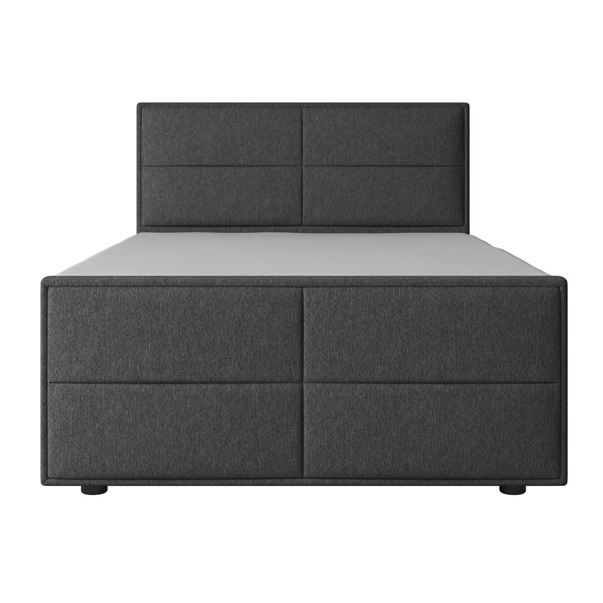 BOXSPRINGBETT 140/200 cm  in Anthrazit  - Anthrazit, Modern, Holz/Kunststoff (140/200cm) - MID.YOU