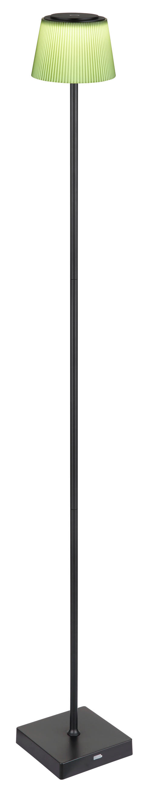 BREZŽIČNA STOJEČA SVETILKA     14/14/120 cm          - črna/temno zelena, Design, kovina/umetna masa (14/14/120cm) - Globo