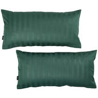 KISSENHÜLLEN-SET Dobby 40/80 cm  - Dunkelgrün, KONVENTIONELL, Textil (40/80cm) - Novel