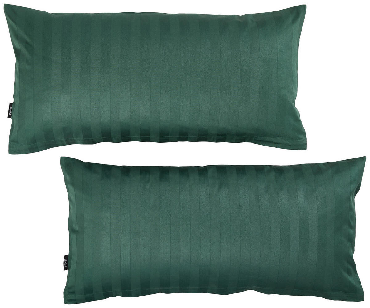 KISSENHÜLLEN-SET Dobby 40/80 cm  - Dunkelgrün, KONVENTIONELL, Textil (40/80cm) - Novel