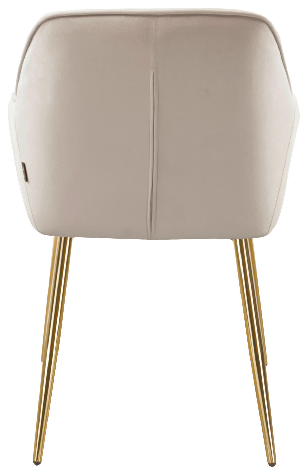 ARMLEHNSTUHL  ,  , Samt  ,  - Beige/Goldfarben, Design, Textil/Metall (56/82,5/61,5cm) - Novel