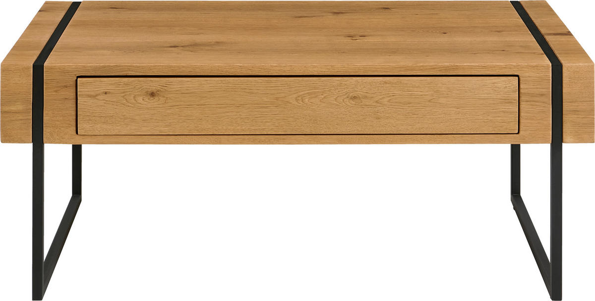 KONFERENČNÝ STOLÍK, čierna, farba duba, drevo, kov, kompozitné drevo, 110/59,4/45 cm - čierna/farba duba, Design, kov/drevo (110/59,4/45cm) - Carryhome