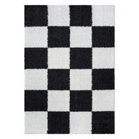 LÄUFER 80/200 cm Milano Schwarz, Weiß  - Schwarz/Weiß, Basics, Kunststoff/Textil (80/200cm)