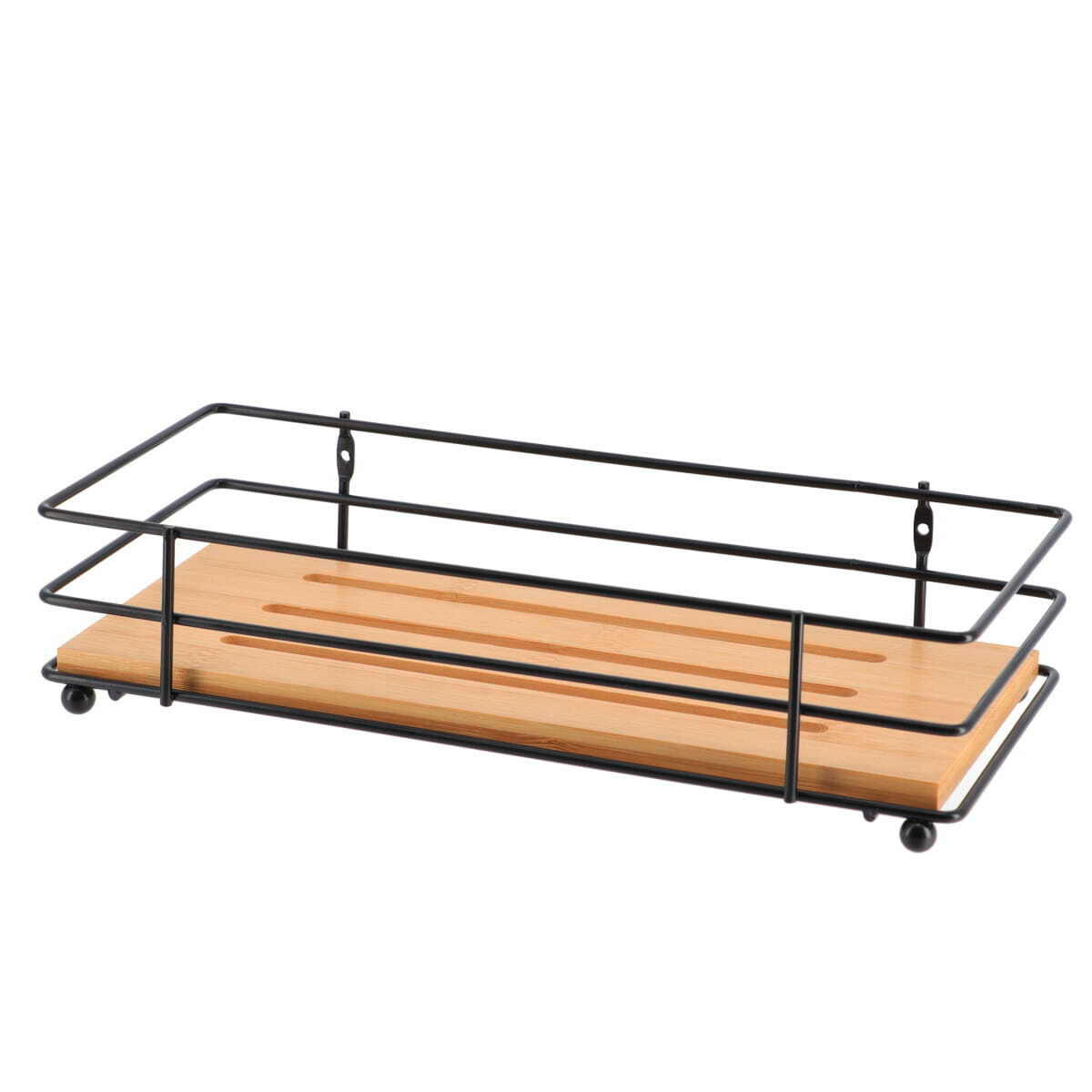 POLICA ZA TUŠ KABINU  drvo, metal  - crna, Osnovno, drvo/metal (11,5/6/26,5cm) - Homeware