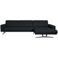 ECKSOFA in Echtleder Anthrazit  - Anthrazit, KONVENTIONELL, Leder/Metall (324/182cm) - Ambiente