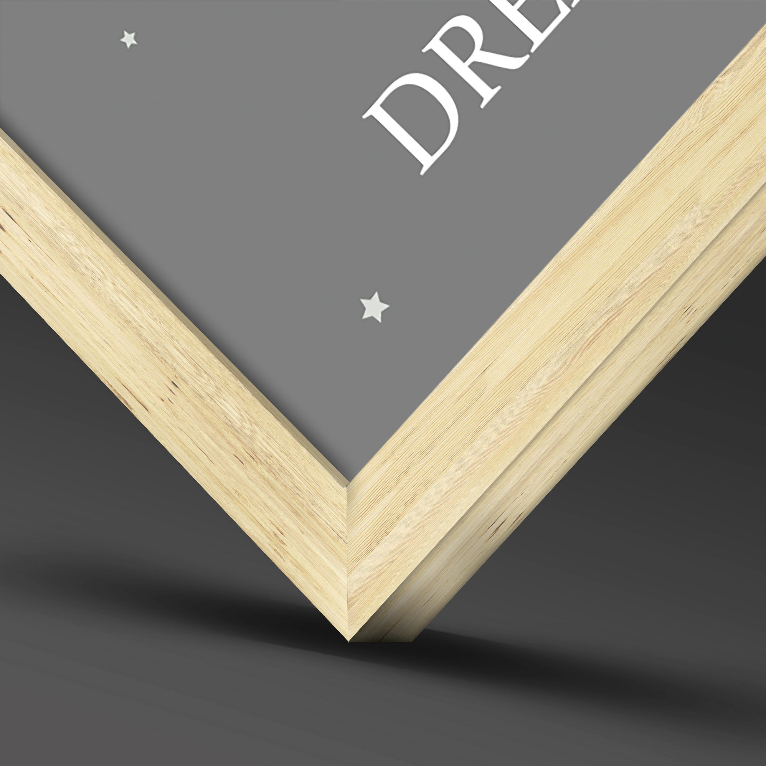 Thumbnail - Xxxl Babywanddeko Dreaming Moon, Grau, Natur, Holz, Kunststoff, 30x30x3 cm, Babymöbel, Kinderzimmer-Deko, Babyzimmer Wan...