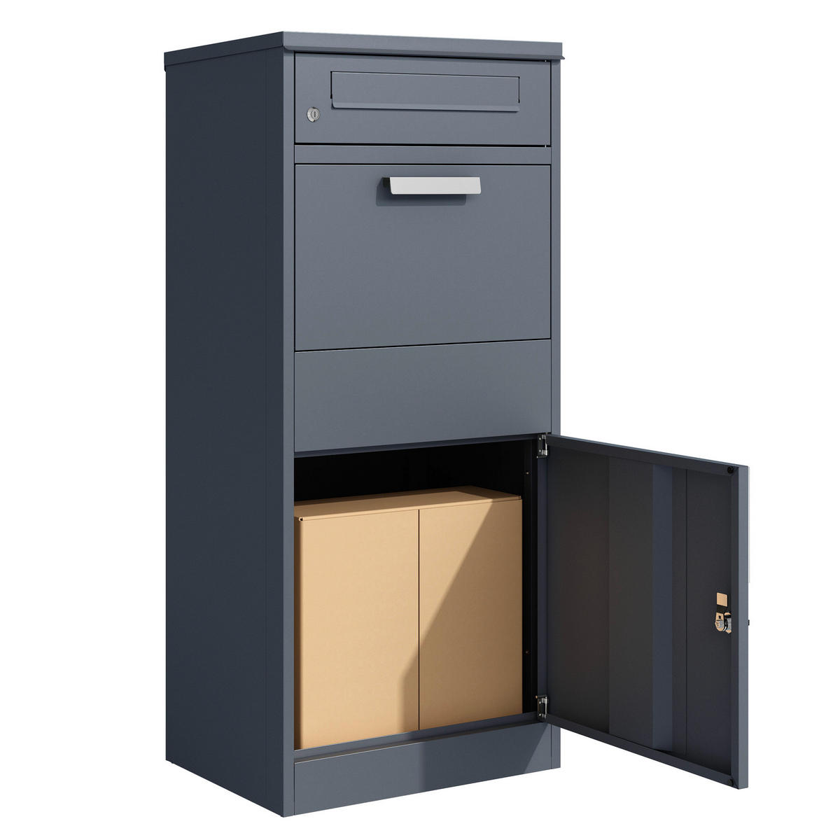 PAKETBOX  - Anthrazit, KONVENTIONELL, Metall (37/50/112cm)