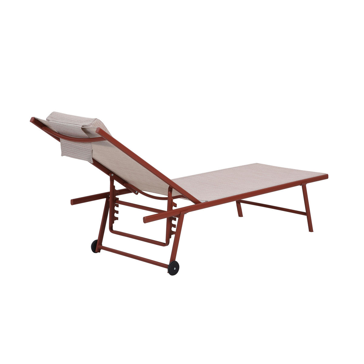 DREIBEINLIEGE 55/97/185 cm  - Terracotta, Basics, Textil/Metall (55/97/185cm)