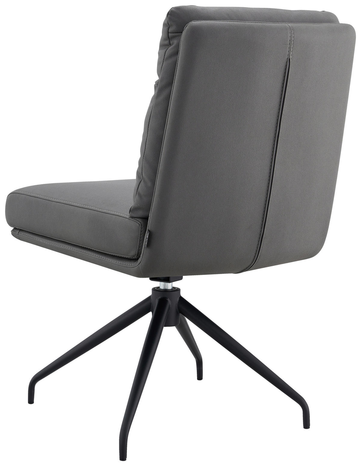 STOL järn mikrofiber  - svart/grå, Design, metall/textil (51,5/92,5/66cm) - Novel