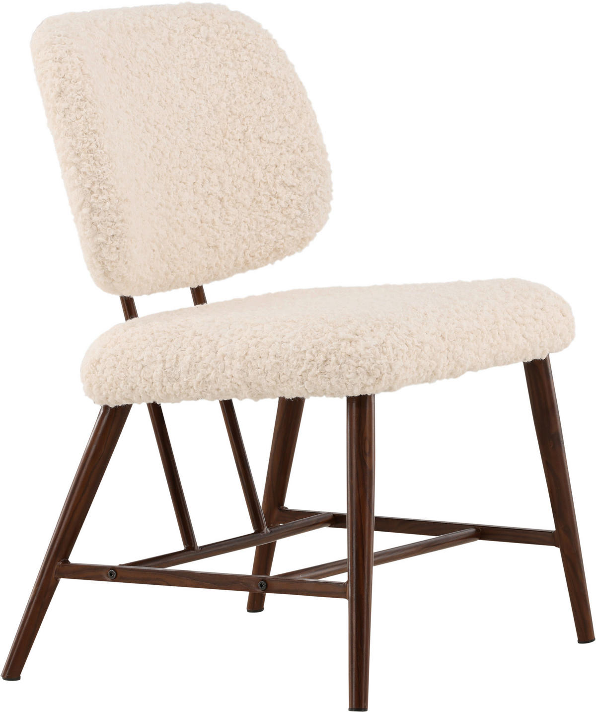 FÅTÖLJ i metall, textil vit  - vit, Design, metall/textil (58/84/62cm) - Livetastic